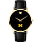 Michigan Men's Movado Gold Museum Classic Leather Shot #2