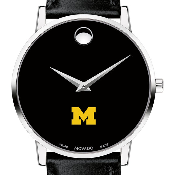 Michigan Men&#39;s Movado Museum with Leather Strap Shot #1