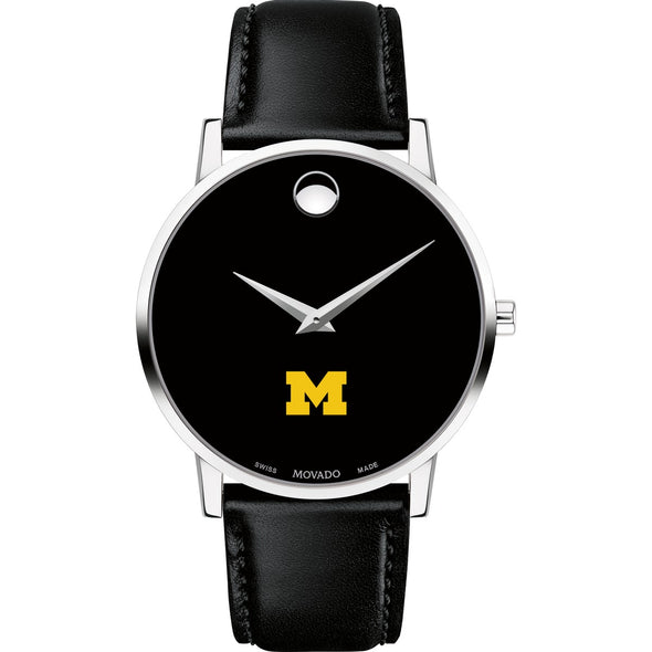 Michigan Men&#39;s Movado Museum with Leather Strap Shot #2