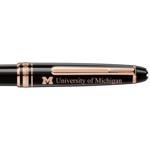 Michigan Montblanc Meisterstück Classique Ballpoint Pen in Red Gold Shot #2