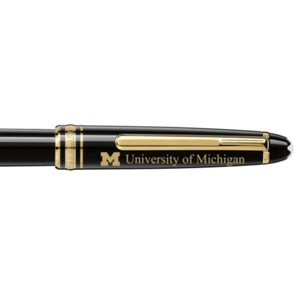 Michigan Montblanc Meisterstück Classique Rollerball Pen in Gold Shot #2