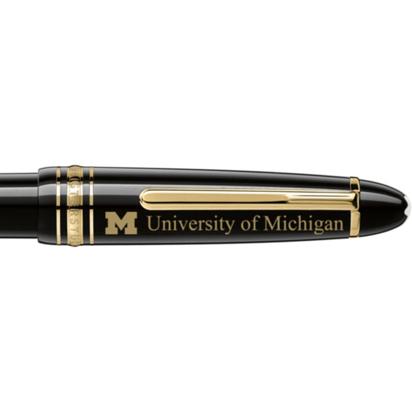 Michigan Montblanc Meisterstück Midsize Ballpoint Pen in Gold Shot #2