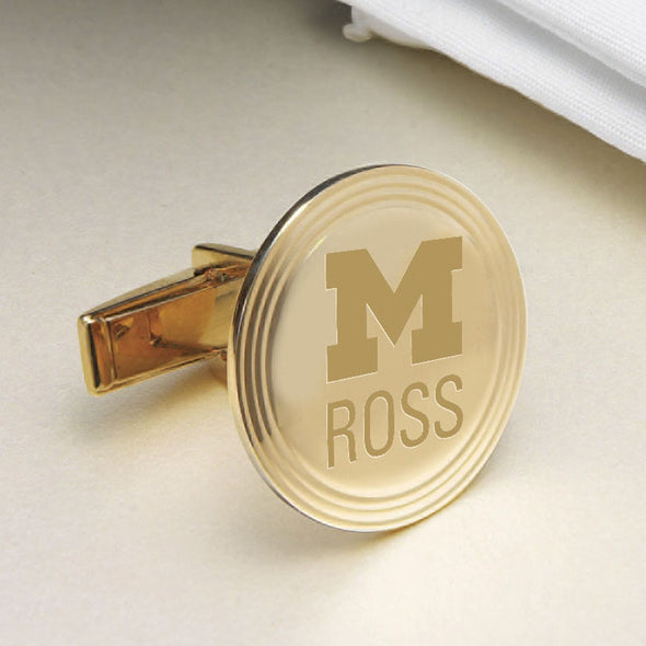 Michigan Ross 14K Gold Cufflinks Shot #2