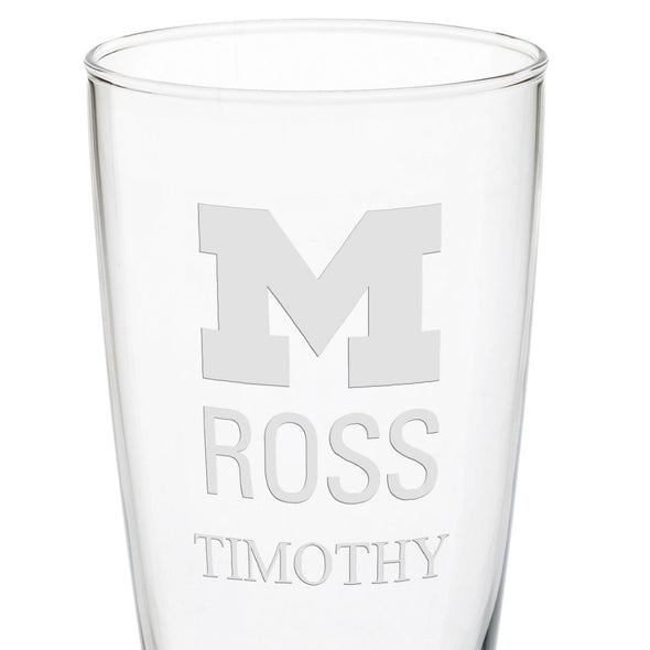Michigan Ross 20oz Pilsner Glasses - Set of 2 Shot #3