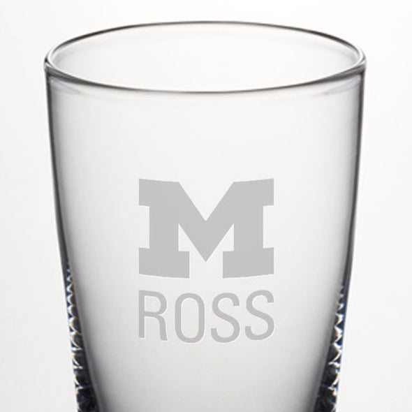 Michigan Ross Ascutney Pint Glasses by Simon Pearce Shot #2