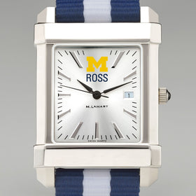 Michigan Ross Collegiate Watch with RAF Nylon Strap for Men Shot #1