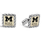 Michigan Ross Cufflinks by John Hardy with 18K Gold Shot #2