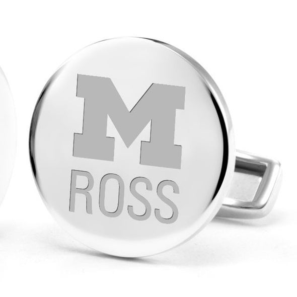Michigan Ross Cufflinks in Sterling Silver Shot #2