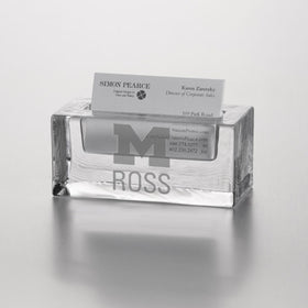 Michigan Ross Glass Business Cardholder by Simon Pearce Shot #1