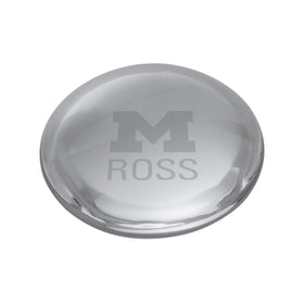 Michigan Ross Glass Dome Paperweight by Simon Pearce Shot #1