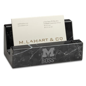 Michigan Ross Marble Business Card Holder Shot #1