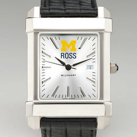 Michigan Ross Men&#39;s Collegiate Watch with Leather Strap Shot #1