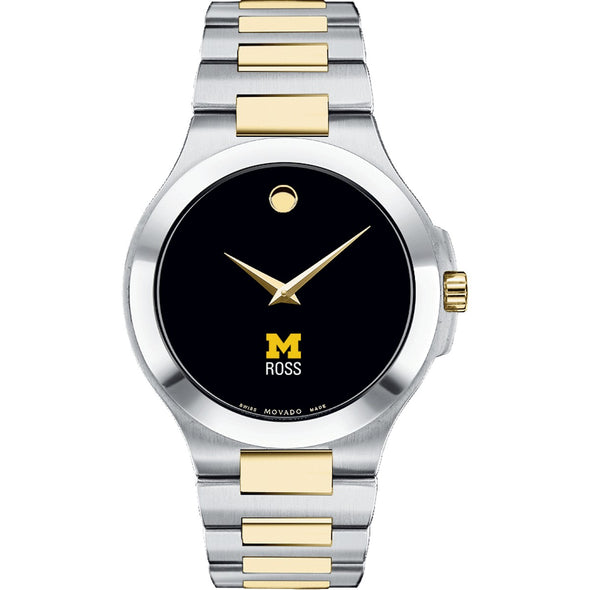 Michigan Ross Men&#39;s Movado Collection Two-Tone Watch with Black Dial Shot #2