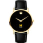 Michigan Ross Men's Movado Gold Museum Classic Leather Shot #2