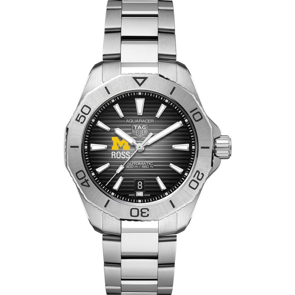 Michigan Ross Men's TAG Heuer Steel Automatic Aquaracer with Black Dial Shot #2