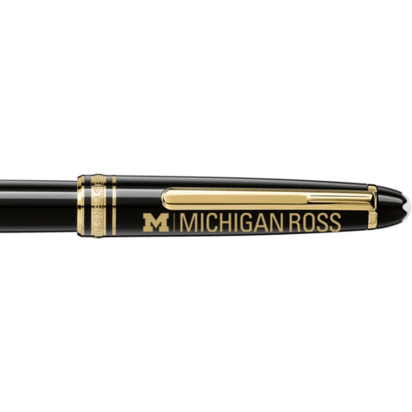 Michigan Ross Montblanc Meisterstück Classique Rollerball Pen in Gold Shot #2