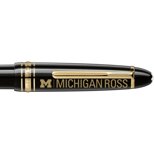 Michigan Ross Montblanc Meisterstück Midsize Ballpoint Pen in Gold Shot #2