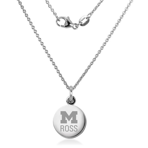 Michigan Ross Necklace with Charm in Sterling Silver Shot #2