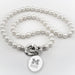 Michigan Ross Pearl Necklace with Sterling Silver Charm