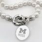 Michigan Ross Pearl Necklace with Sterling Silver Charm Shot #2