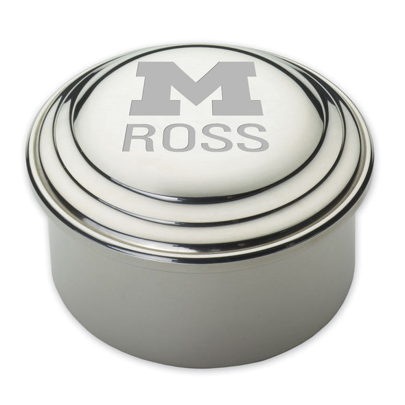 Michigan Ross Pewter Keepsake Box Shot #1
