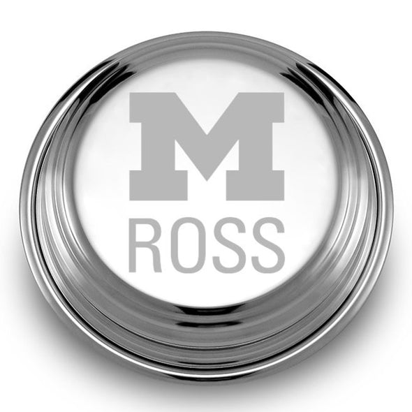 Michigan Ross Pewter Paperweight Shot #2