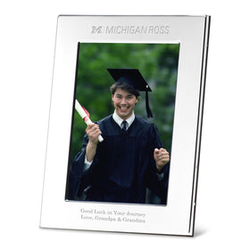 Michigan Ross Polished Pewter 5x7 Picture Frame Shot #1