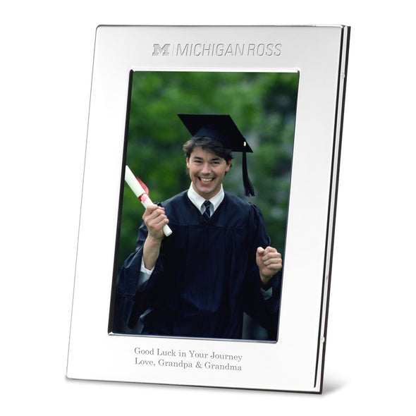 Michigan Ross Polished Pewter 5x7 Picture Frame Shot #1