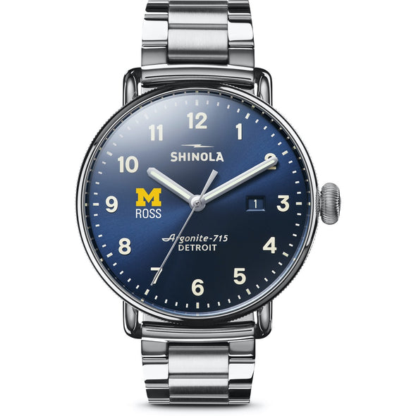 Michigan Ross Shinola Watch, The Canfield 43mm Blue Dial Shot #2