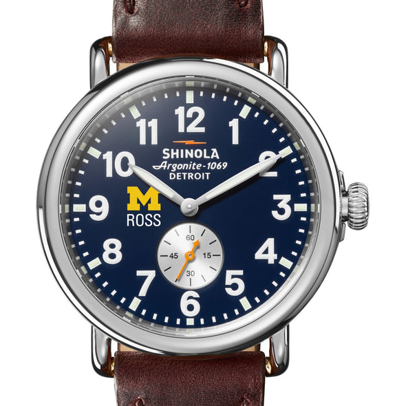 Michigan Ross Shinola Watch, The Runwell 41 mm Midnight Blue Dial Shot #1