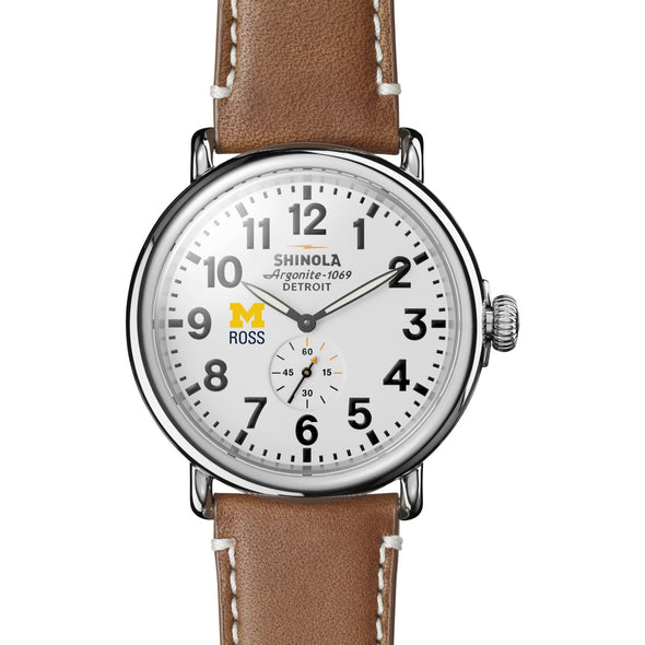 Michigan Ross Shinola Watch, The Runwell 47 mm White Dial Shot #2