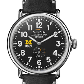 Michigan Ross Shinola Watch, The Runwell 47mm Black Dial Shot #1