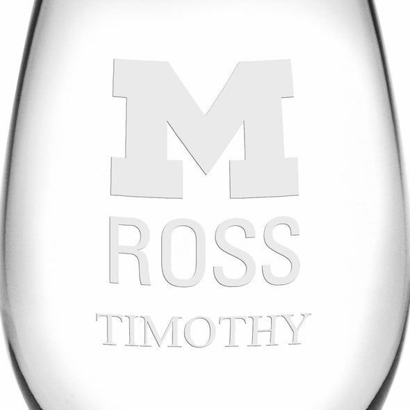 Michigan Ross Stemless Wine Glasses Made in the USA - Set of 2 Shot #3