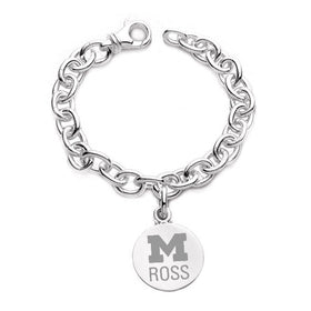 Michigan Ross Sterling Silver Charm Bracelet Shot #1