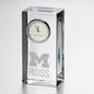 Michigan Ross Tall Glass Desk Clock by Simon Pearce Shot #1