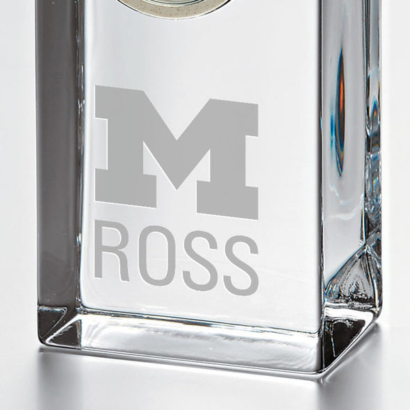 Michigan Ross Tall Glass Desk Clock by Simon Pearce Shot #2