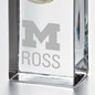 Michigan Ross Tall Glass Desk Clock by Simon Pearce Shot #2