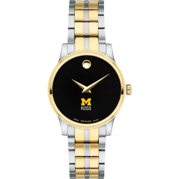 Michigan Ross Women's Movado Collection Two-Tone Watch with Black Dial Shot #2