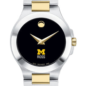 Michigan Ross Women&#39;s Movado Collection Two-Tone Watch with Black Dial Shot #1