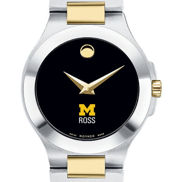 Michigan Ross Women&#39;s Movado Collection Two-Tone Watch with Black Dial Shot #1