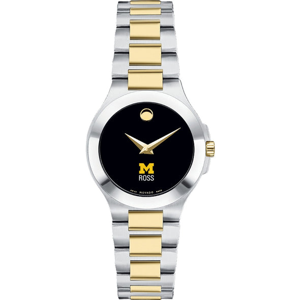 Michigan Ross Women&#39;s Movado Collection Two-Tone Watch with Black Dial Shot #2