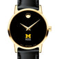 Michigan Ross Women's Movado Gold Museum Classic Leather Shot #1