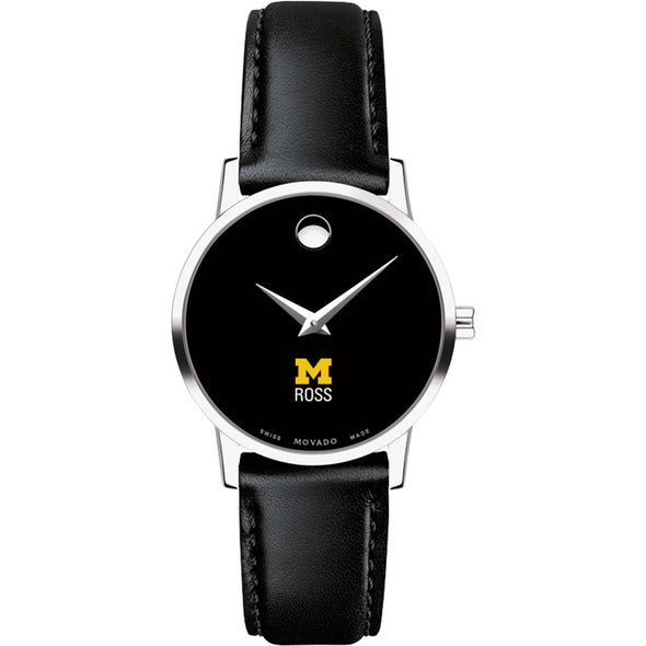 Michigan Ross Women&#39;s Movado Museum with Leather Strap Shot #2