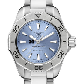 Michigan Ross Women&#39;s TAG Heuer Steel Aquaracer with Blue Sunray Dial Shot #1