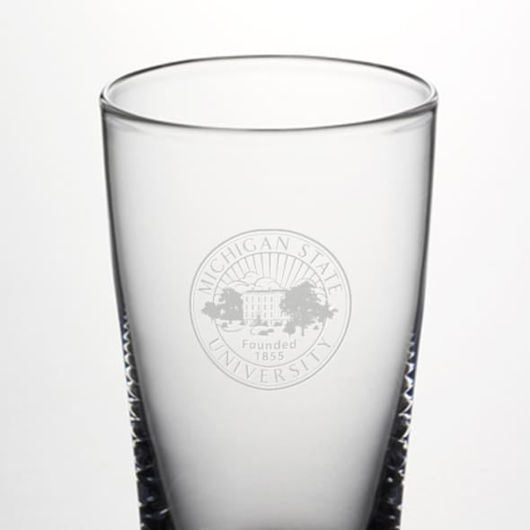 Michigan State Ascutney Pint Glass by Simon Pearce Shot #2