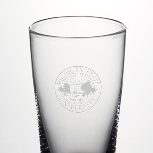 Michigan State Ascutney Pint Glasses by Simon Pearce Shot #2