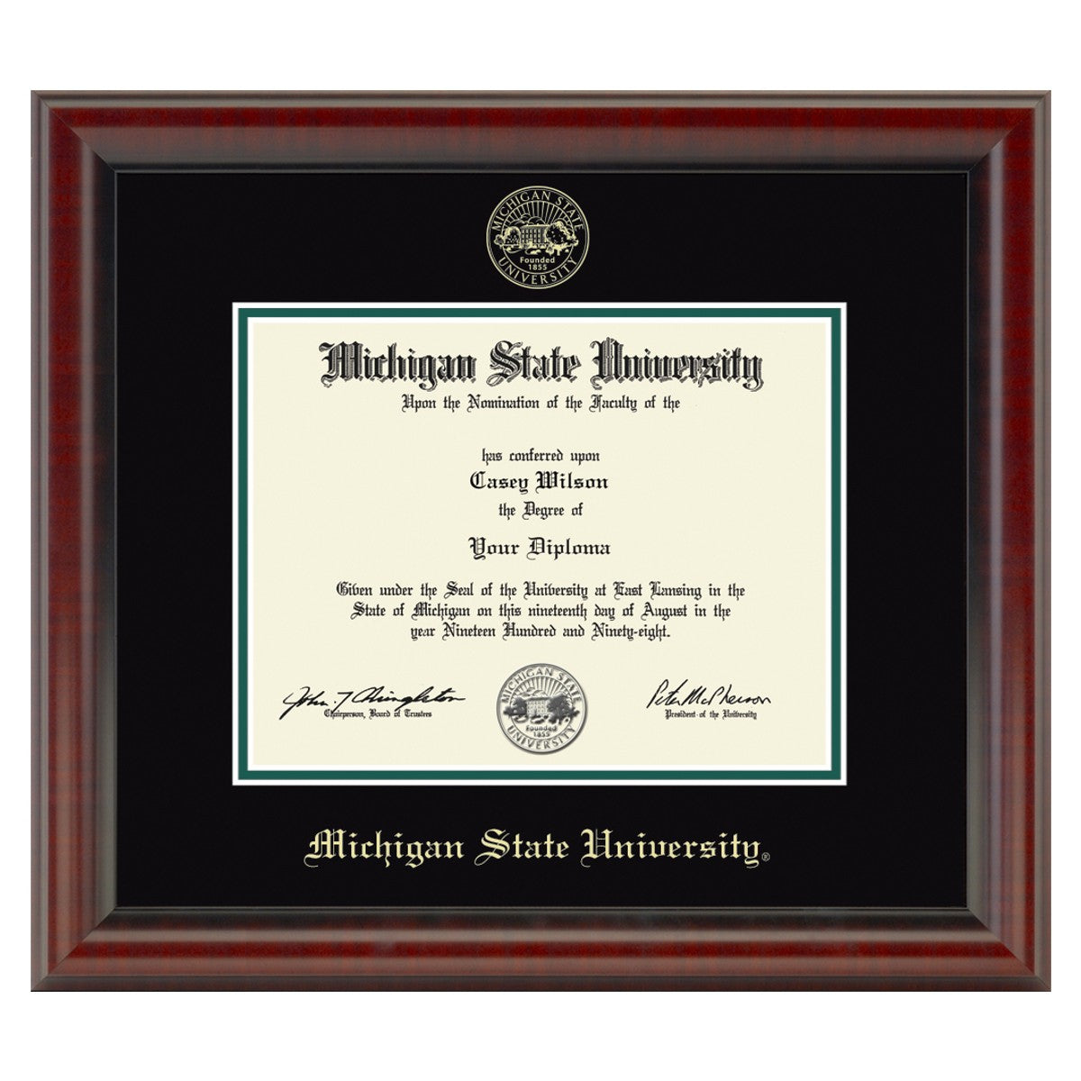 Michigan State Frame Michigan State Diploma Frame - Fidelitas | M.LaHart & Co.