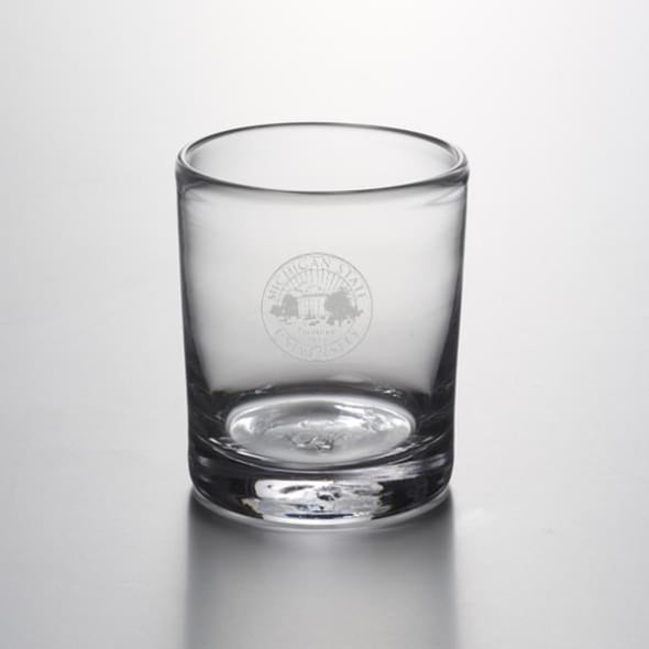 Michigan State Double Old Fashioned Glasses by Simon Pearce Shot #2