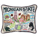 Michigan State Embroidered Pillow