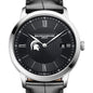 Michigan State Men's Baume et Mercier 40mm Classima Quartz Watch with Black Dial & Black Leather Strap Shot #1